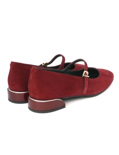 Le Gazzelle Ballerine Bebè Tacco Medio Camoscio Bordeaux