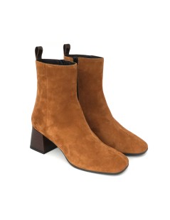 Le Gazzelle Tronchetto Medio Profilato Camoscio Brandy