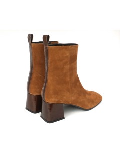 Le Gazzelle Tronchetto Medio Profilato Camoscio Brandy