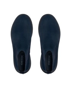 Geox Beatles Chelsea Uomo Portello Fondo Light Camoscio Navy