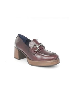 Dorking Mocassino Tacco Plateau Vaschetta Accessorio Bordeaux