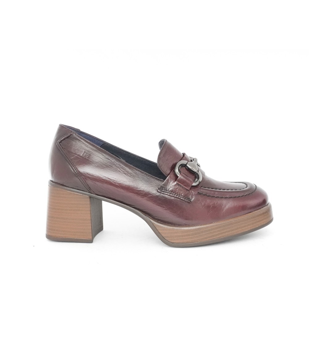 Dorking Mocassino Tacco Plateau Vaschetta Accessorio Bordeaux