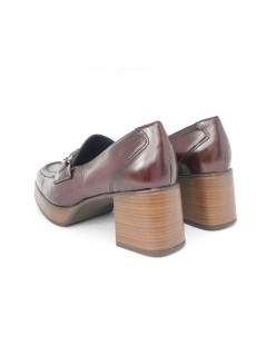 Dorking Mocassino Tacco Plateau Vaschetta Accessorio Bordeaux