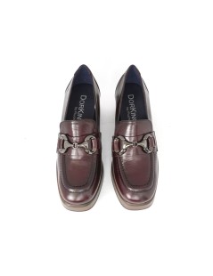 Dorking Mocassino Tacco Plateau Vaschetta Accessorio Bordeaux