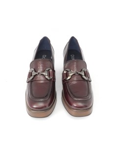 Dorking Mocassino Tacco Plateau Vaschetta Accessorio Bordeaux
