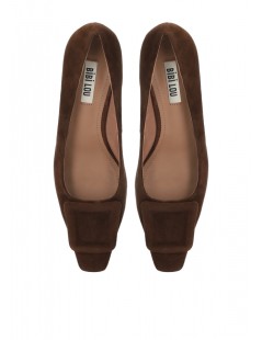 Bibi Lou Decollette Poznan Pump Tacco Spillo Camoscio Marrone