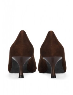 Bibi Lou Decollette Poznan Pump Tacco Spillo Camoscio Marrone