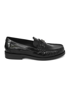 Bibi Lou Mocassino College Tubolare Tina Loafer Spazzolato Nero