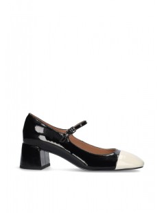 Bibi Lou Decollette Mary Jane Daniella Pump Nero Bianco