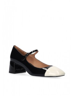 Bibi Lou Decollette Mary Jane Daniella Pump Nero Bianco