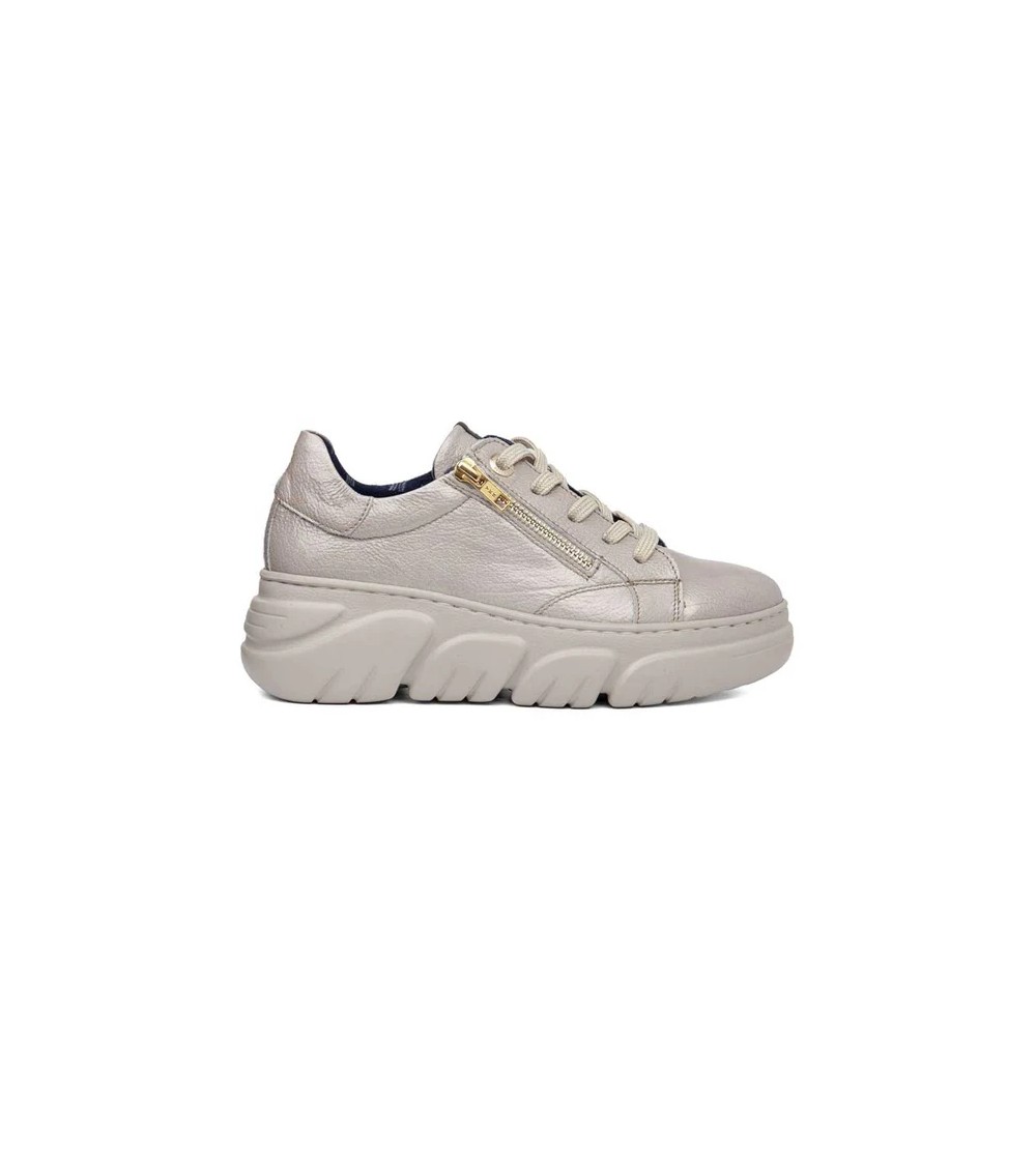 Callaghan Sneakers Baccara Fondo Medio Zip Naplak Beige