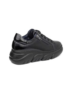 Callaghan Sneakers Baccara Fondo Medio Zip Naplak Nero