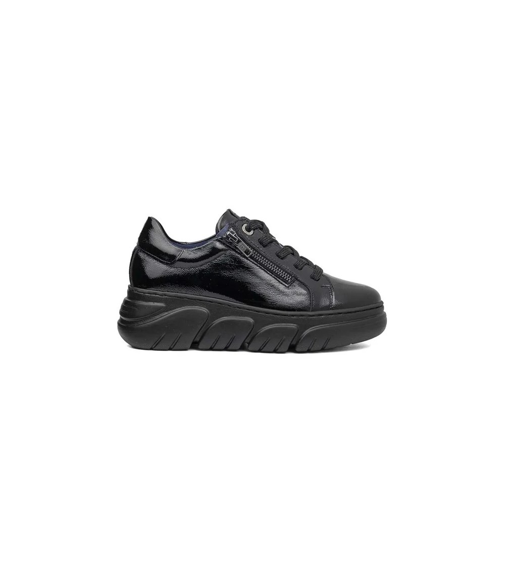 Callaghan Sneakers Baccara Fondo Medio Zip Naplak Nero