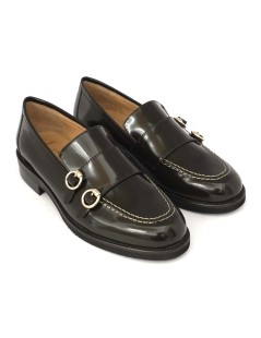 Luca Grossi Mocassino Monk Vaschetta Doppia Fibbia Vernice Moro