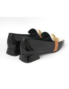 Le Gazzelle Mocassino Vaschetta Naplak Bianco Cuoio Nero