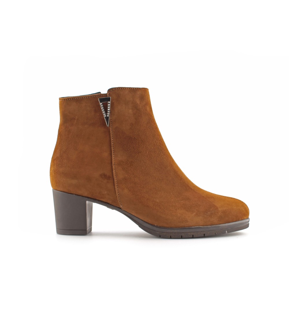 Susimoda Tronchetto Classic Tacco Plateau Camoscio Cognac