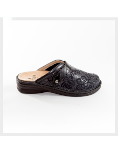 Sabatini Ciabatta Plantare Estraibile Velcro Tessuto Elastic Nero