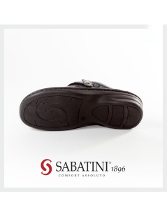 Sabatini Ciabatta Plantare Estraibile Velcro Tessuto Elastic Nero