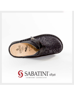 Sabatini Ciabatta Plantare Estraibile Velcro Tessuto Elastic Nero