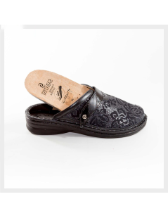 Sabatini Ciabatta Plantare Estraibile Velcro Tessuto Elastic Nero