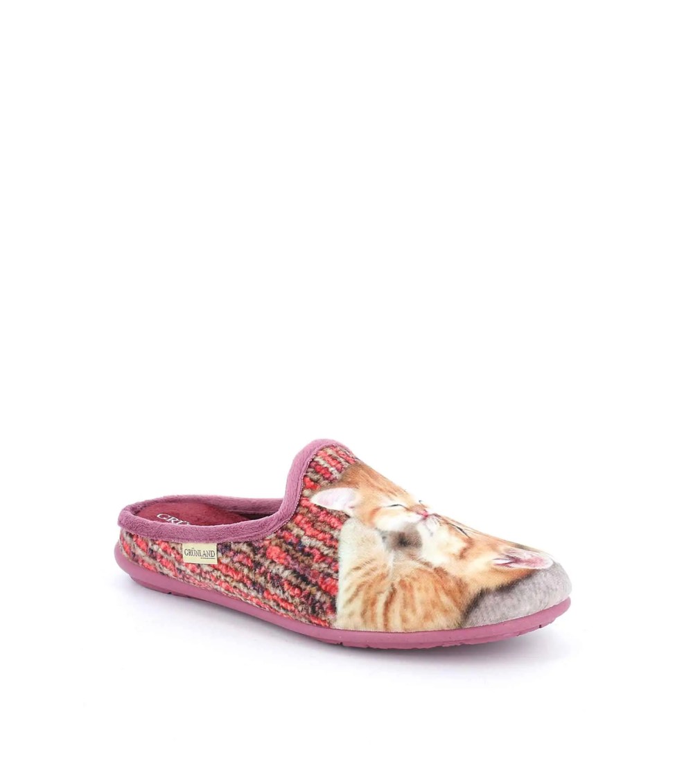 Grunland Ciabatta Media Fantasia Gattini Bacetto Viola