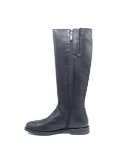 Grunland Stivale Cavallerizza Polpaccio Tacco Basso Pelle Nero