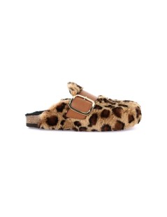 Grunland Ciabatta Sabot Boston Peluche Animalier Beige