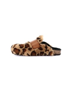 Grunland Ciabatta Sabot Boston Peluche Animalier Beige