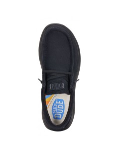 Hey Dude Slipon Uomo Wally Xtra Fondo Alto Camoscio Nero