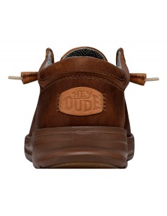 Hey Dude Slipon Uomo Wally Grip Leather Tutto Pelle Marrone