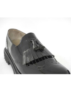F.lli Tomasi Mocassino Coda Rondine Nappine Frangia Nero