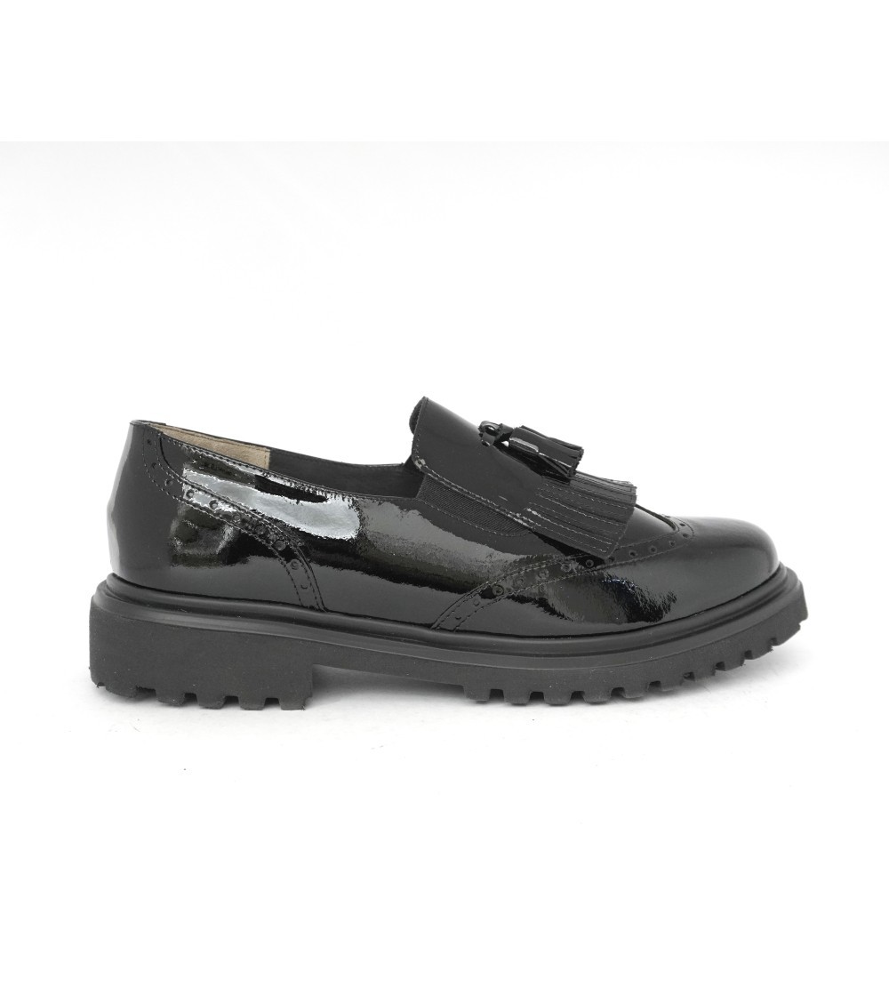 F.lli Tomasi Mocassino Coda Rondine Nappine Frangia Nero