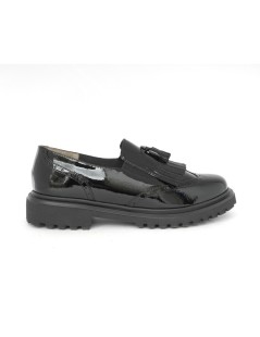 F.lli Tomasi Mocassino Coda Rondine Nappine Frangia Nero