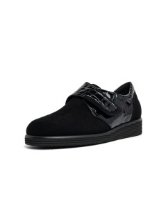 F.lli Tomasi Sneakers Velcro Comfort Camoscio Naplak Nero
