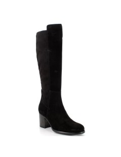 IGI &Co Stivale al Polpaccio Tacco Medio Zip Camoscio Nero