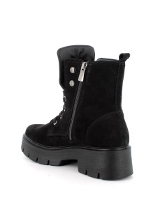 IGI &Co Tronchetti Anfibio Tacco Medio Gioiello Camoscio Nero