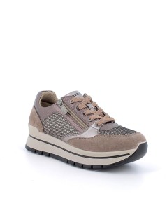 IGI &Co Sneakers Balance Zip Laterale Laminato Fango Taupe