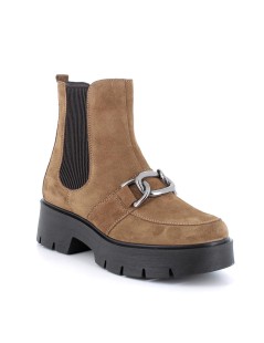 IGI &Co Tronchetto Elastico e Zip Morsetto Camoscio Cognac