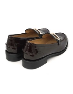 Luca Grossi Mocassino Slim Morsetto Linear Vernice Lux Bordeaux