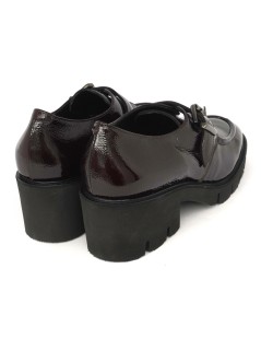 Luca Grossi Mocassino Tacco Fibbia Regolabile Naplak Bordeaux