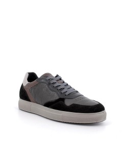 IGI &Co Sneakers Uomo Cassetta Memory Inserti Nappa Grigio Nero