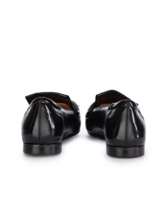 Noa Mocassino Punta Tacco Basso Morsetto Fiocco Naplak Nero