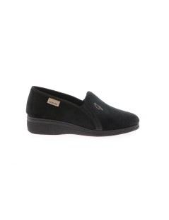 Grunland Pantofola Slipon Comfort Logo Strass Velour Nero