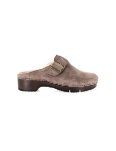 Grunland Ciabatta Olandese Danskko Tacco Camoscio Tortora