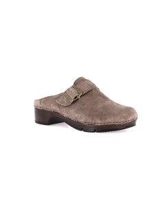 Grunland Ciabatta Olandese Danskko Tacco Camoscio Tortora