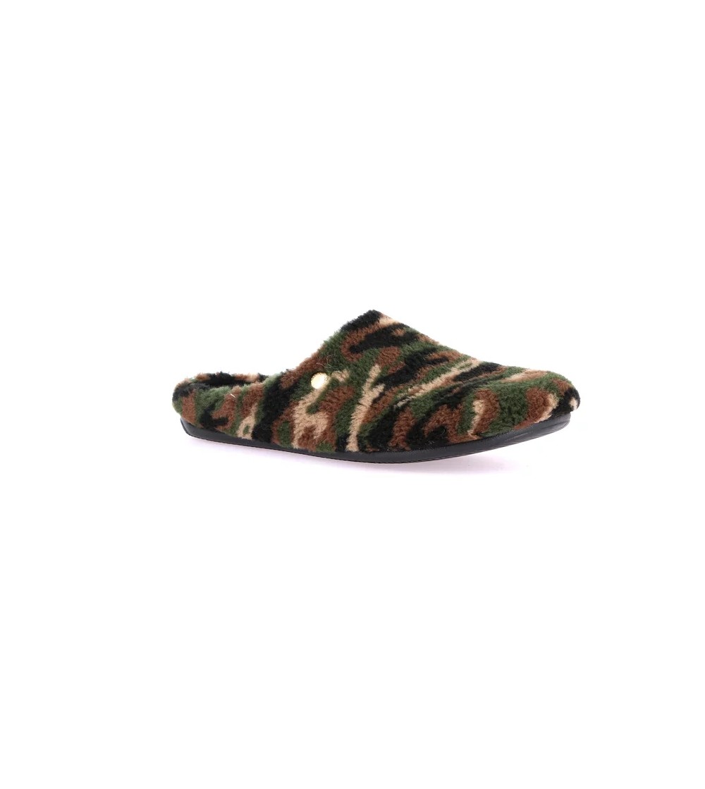 Grunland Ciabatto Uomo Tessuto Camouflage Kaki Militare
