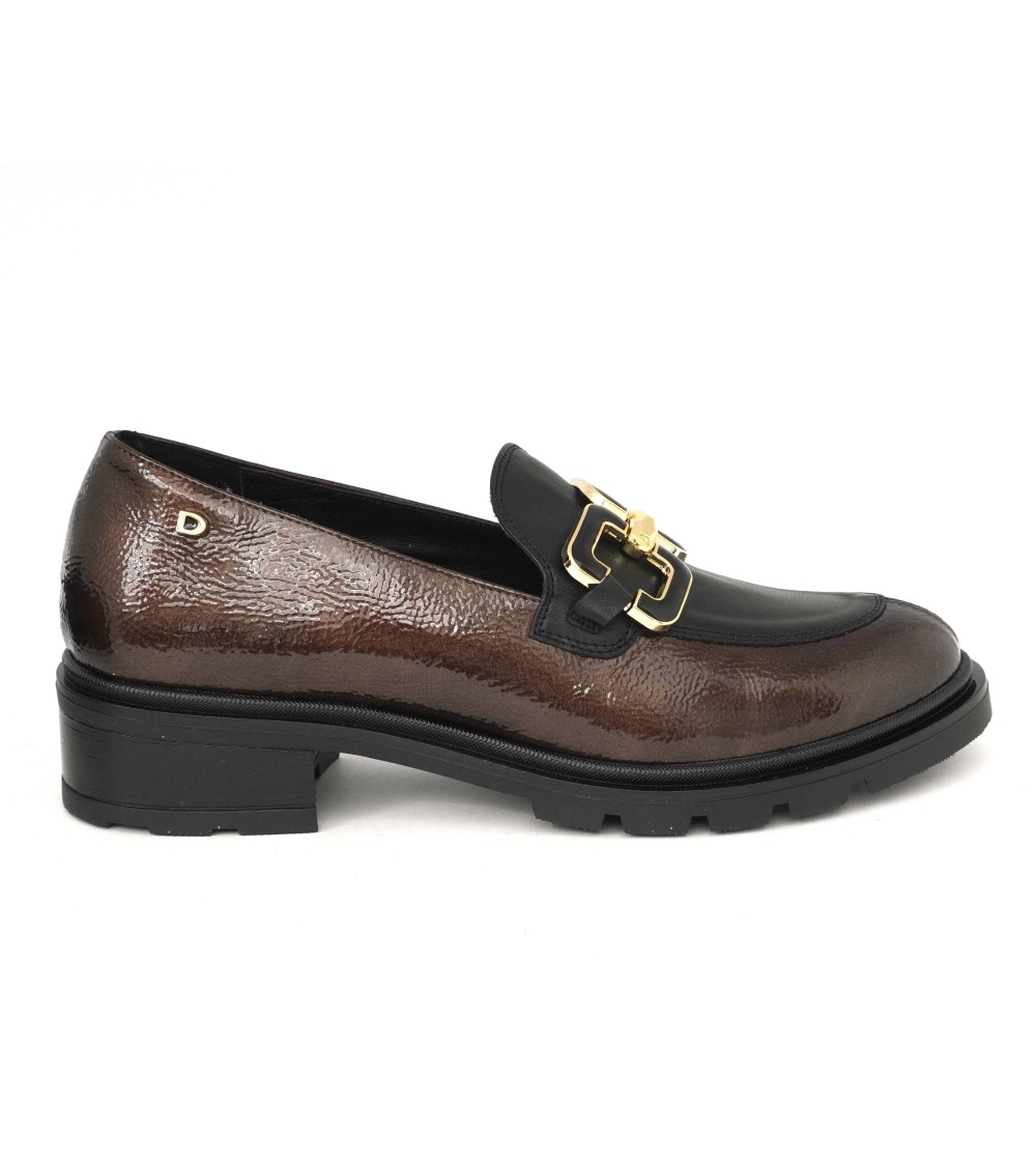 Donna Serena Mocassino Accessorio Naplak Nero Cuoio