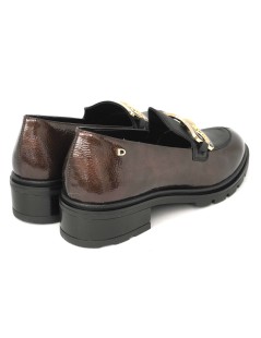 Donna Serena Mocassino Accessorio Naplak Nero Cuoio