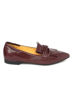 Noa Mocassino Punta Tacco Basso Morsetto Fiocco Naplak Bordeaux