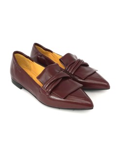 Noa Mocassino Punta Tacco Basso Morsetto Fiocco Naplak Bordeaux